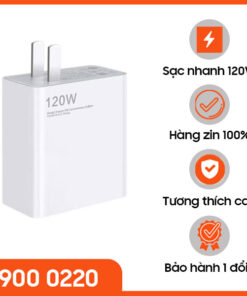 Củ sạc nhanh Xiaomi 120W hàng zin, mới 100%