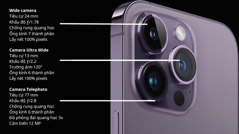  Camera chính 48MP với cảm biến lớn hơn cho phép thu được nhiều ánh sáng hơn