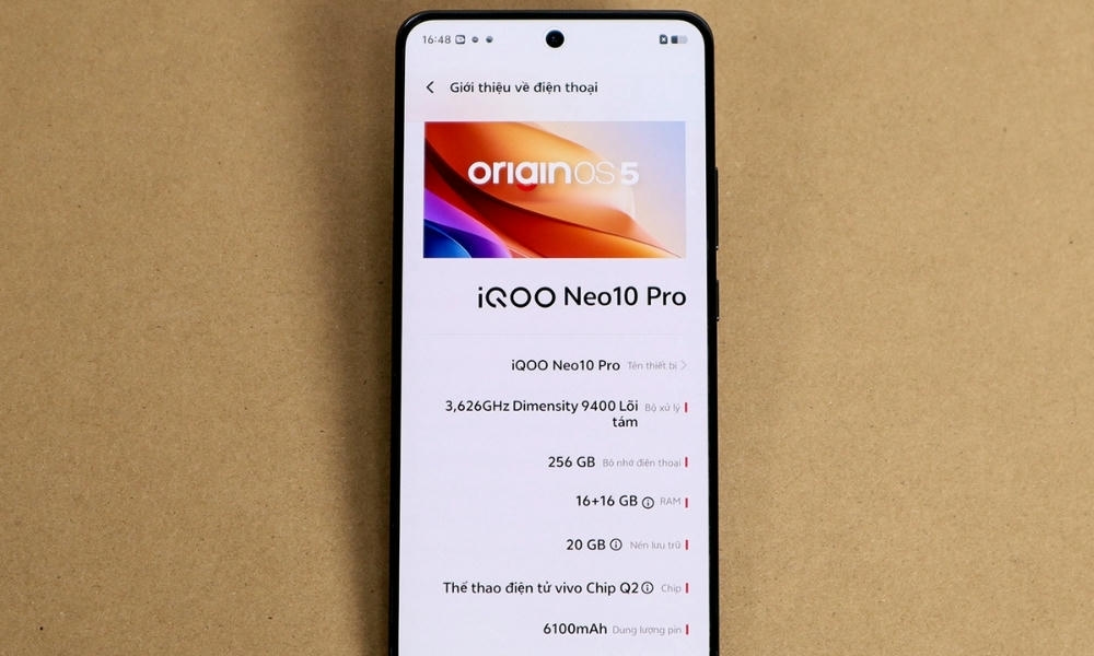 Dung lượng pin khủng lên tới 6100mAh